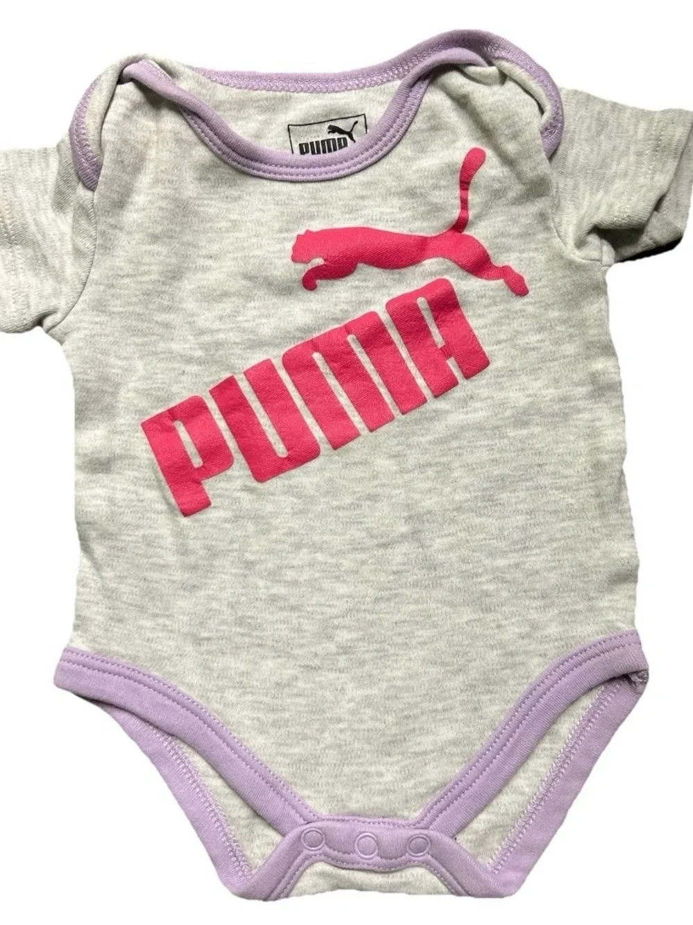 Baby Girl Summer Clothing Puma Floral Pink Purple Polka Dots Size 0-3 Months